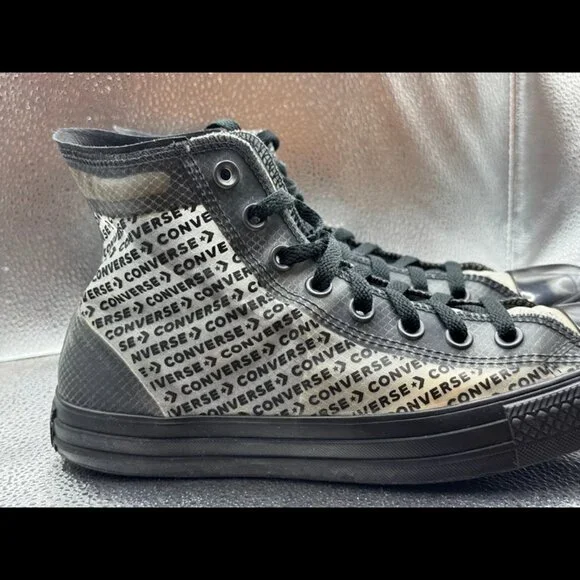 Size 8 - Converse Chuck Taylor All Star High‎ Translucent Black Sneakers 65668C - Picture 7 of 11
